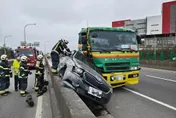 清大女助理教授西濱遭聯結車夾殺！車體嚴重變形　不幸身亡