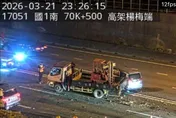 獨/國1嚴重6車追撞！3人送醫、「三次事故」驚悚瞬間直擊
