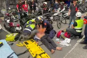 影/新北板橋貨車撞單車　騎士無生命徵象送醫搶救