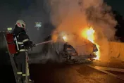 影/彰化戰備道發生「突發嚴重狀況」！賓士成火球駕駛急逃
