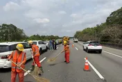國1苗栗頭屋路段2起連環撞！11車毀損　幸無傷亡