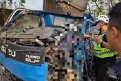 南投砂石車逆向奪命！48歲孝子「上班途中」挨撞夾死貨車內