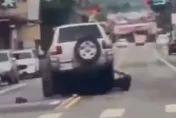 影/連人帶車輾過！南投埔里惡質休旅車男肇逃影片曝光