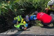 環花東自行車賽出事！玉長公路14歲選手人車摔落邊坡