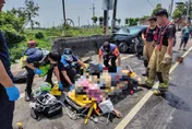台19線鹽水段汽車機車對撞　雙方駕駛重創不治