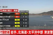日三陸近海7.4強震青森最大震度5強　氣象廳已發布海嘯警報