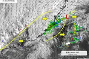 鋒面抵家門口！中北部午後炸雨「一片橘紅」　氣溫降至1字頭