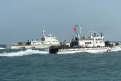 影/大陸海警船再侵擾金門水域　海巡艦艇併航監控驅離