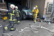 影/喪屍煙彈奪命？毒蟲駕駛連撞4車　下秒撞進工廠「夾死車內」