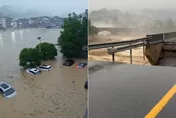 影/湖北湖南暴雨成災　房屋被淹倒塌、通訊中斷4死6失聯
