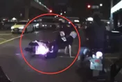 影/板橋男子毒駕拒檢撞傷2警　逃2公里遭圍捕逮獲