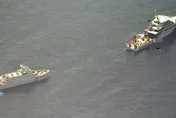 大陸科研船花蓮外海投放科儀器材　海巡艦艇監控強勢驅離