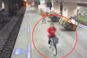 影/北市婦萬華車站月台騎單車　鐵警鎖定對象依法開罰