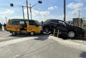 雲林娃娃車車禍！車頭毀壞變形　車上11名幼童幸未受傷