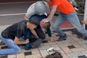 影/南投欠債男「戴髮片持刀搶銀樓」！壯漢們蜂擁制伏