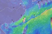 氣象署揭密風場圖「神祕藍線」真實身分：滯留鋒面雨區
