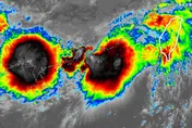 衛星雲圖驚見「2個熊貓眼」在台灣旁　專家：原地暴發