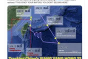 吳釗燮控訴遭海上霸凌！怒PO大陸「向陽紅22」科考船航跡圖