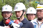 影/蔣萬安衝北投落石現場！警告仍危險　確保安全才通車