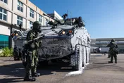 影/聯合防禦操演雲豹裝甲車除汙　36化兵群罕見核生化演練