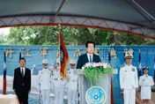 沱江級第二批次首艦丹江號成軍　賴清德籲：國防自主更重要