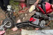 影/苗栗驚悚車禍！電動車躲不過逆向車猛撞　83歲翁慘死