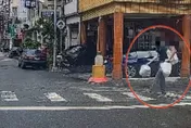 影/這款帝王行人！高雄男「斑馬線旁刻意停留還比YA」