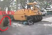 影/花蓮停車場工人倒車「壓路機輾過同事」　送醫傷重不治