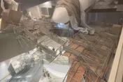 影/南港LaLaport施工崩塌　大量鋼架砸落1人受傷
