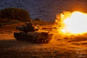 漢光42號離島實彈射擊　澎防部M60A3戰車灘岸震撼開火