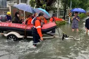 影/台南豪雨重災區「安南醫院變島嶼、六甲大面積陷落」