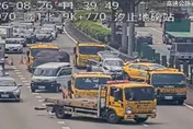 國1汐止地磅站前「3車撞一團」！2人緊急送醫