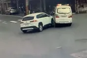 影/驚！彰化溪湖民間救護車與自小客車相撞　2人受傷送醫