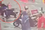 影/北市汽機車擦撞爆肢體衝突　2駕駛街頭對決全遭逮