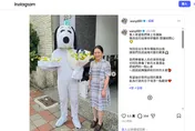 190公分史努比突襲陳幸妤！驚喜獻花　她秒露幸福燦笑療癒5萬人