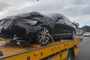影/Volvo開輔駕又肇禍！國1撞緩撞車　上月同路段曾釀3死