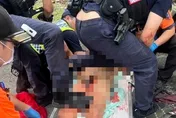 影/台南麻豆爆隨機砍人！男揮刀傷2婦人　警開2槍制伏