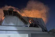 影/新竹市新莊街住宅頂樓鴿舍大火！恐逾30隻鴿子被燒死