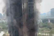 影/火舌伴黑煙狂竄高樓！杭州電動單車起火　外牆燻黑住戶急撤