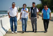 徐欣瑩邀李鴻源會勘新月沙灣：與其花錢蓋署名建築　應思考海岸平衡