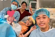 恭喜！香蕉颱風夜喜迎愛女　嗨喊：辣蕉與爸媽見面了