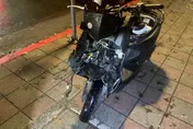 影/北市民生東路闖紅燈撞機車肇逃　騎士噴飛臉破相