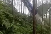 影/驚險畫面曝！大馬小飛機墜毀油棕園　「機頭朝下」撞爛致2傷