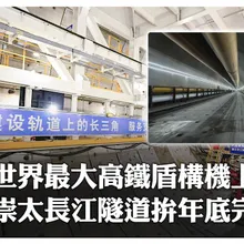 世界最大高鐵盾機構上岸 崇太長江隧道拚年底完工#shorts