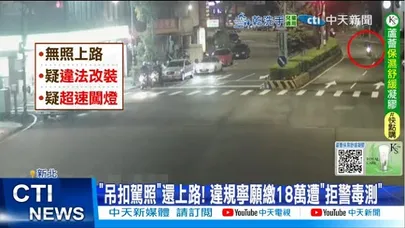【每日必看】"吊扣駕照"還上路! 違規寧願繳18萬遭"拒警毒測" 20251130