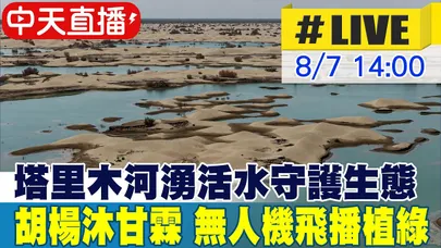 【中天直播 #LIVE】塔里木河湧活水守護生態 胡楊沐甘霖 無人機飛播植綠 20260807 @全球大視野Global_Vision
