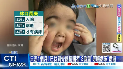 【每日必看】3歲罕病童等嘸病床4個月亡 父母崩潰:都找到捐贈了! 20251128