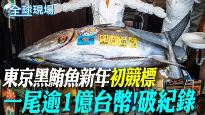 東京黑鮪魚新年"初競標" 一尾逾1億台幣!破紀錄【全球現場】20260105 @全球大視野Global_Vision