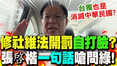 【全程字幕】修社維法"消滅主權.仇恨言論"...開罰自打臉? 張啓楷嗆問綠:主張"台獨"也是消滅中華民國?