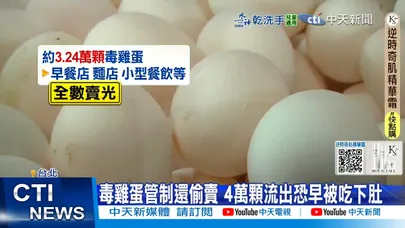 【每日必看】毒雞蛋管制還偷賣 4萬顆流出恐早被吃下肚 20251115